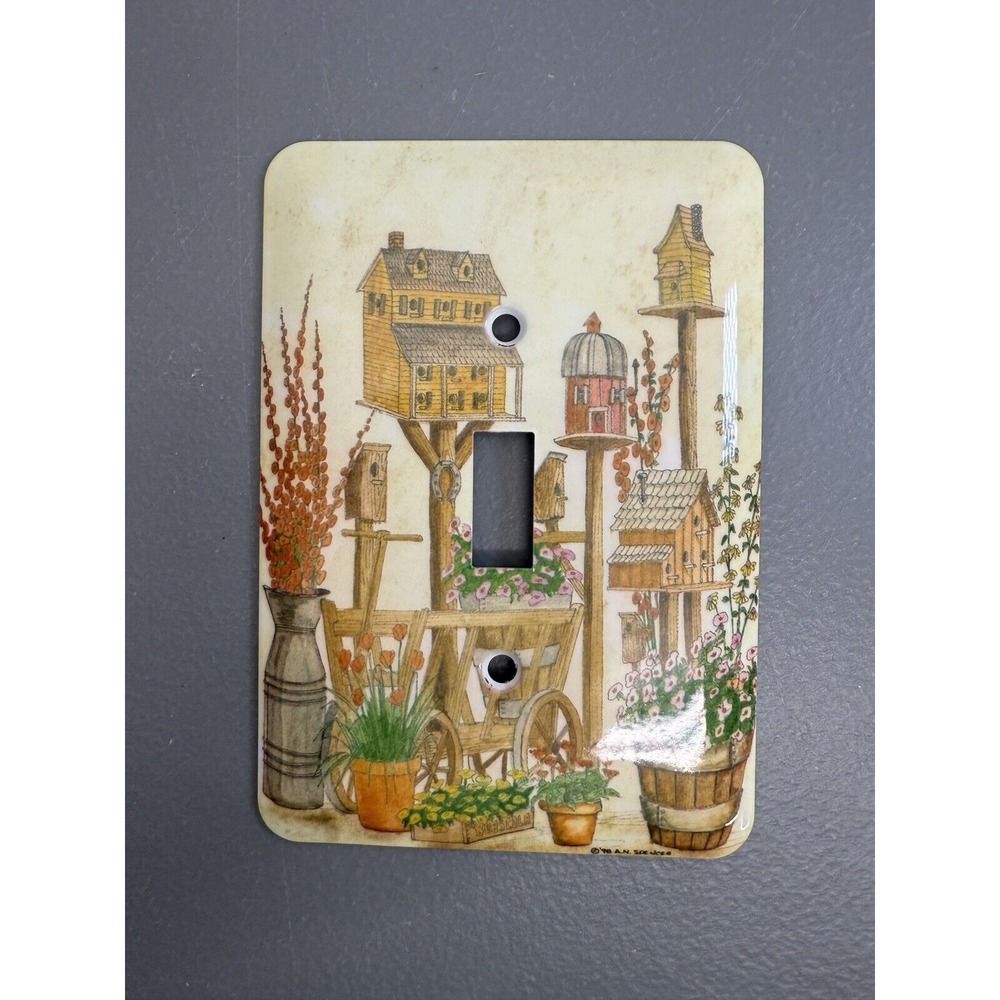 Mary Engelbreit Art‎ Switchplate Home Decor Lightswitch Cover Bird Houses #17